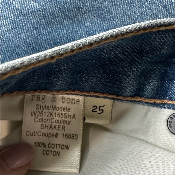 NWOT Rag & Bone Straight Jean in Shaker size 25/0 - Picture 6 of 9